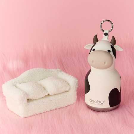Gertuvė Asobu Mini Bestie Krowa 200 ml baltai-juodas