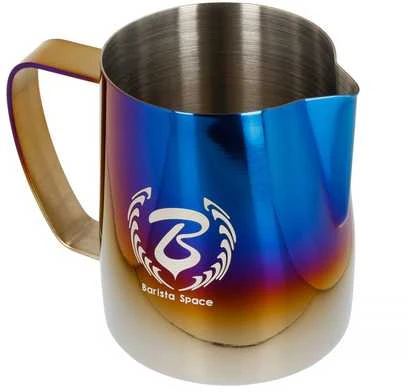 Barista Space metalinis ąsotis 350 ml mėlynas perėjimas