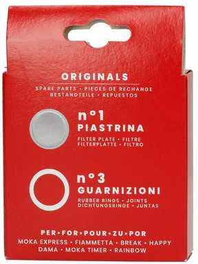 Tarpinės ir filtro plokštelė Bialetti alum. 6 puodelių mokai