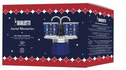 Bialetti Mini Express 2TZ (100 ml) Joyful Christmas 2 x 45 ml mėlyna