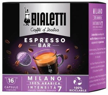 MILANO 100% Arabica kapsulės BIALETTI CAFF D'ITALIA - 16 kapsulių