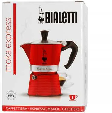 Raudona Bialetti Moka Espress