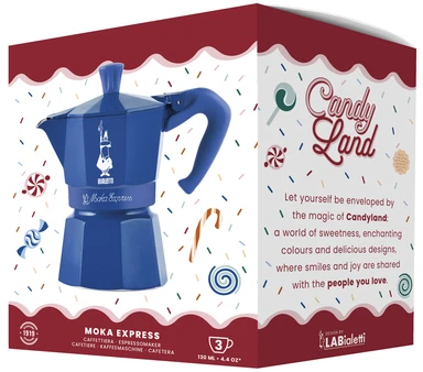 Bialetti Candyland Moka Express 3TZ (150 ml) mėlyna