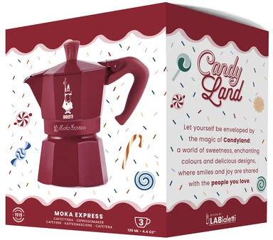 Bialetti Candyland Moka Express 3TZ (150 ml) raudona