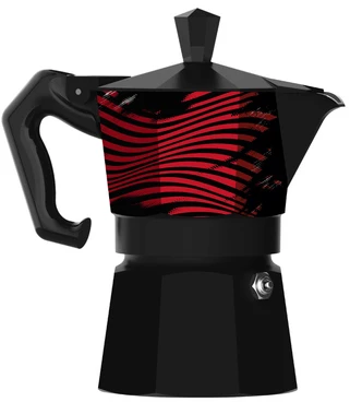 Bialetti Moka Express Milan 3TZ (150 ml) raudona ir juoda
