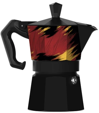 Bialetti Moka Express Roma 3TZ (150 ml) juoda- geltona ir-raudona