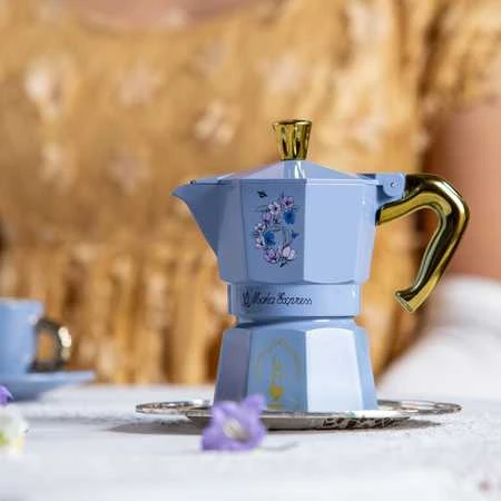 Bialetti Moka Express Bridgerton su auksinėmis detalėmis