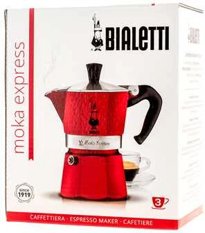 Bialetti Moka Express Moka kavinukas Raudona