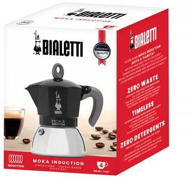 Moka kavinukas Bialetti Moka Induction Juodas 4 cups