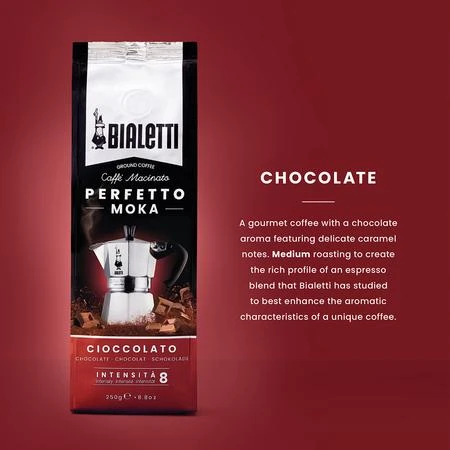 Ground Coffee Bialetti Perfetto Moka Cioccolato 250 g
