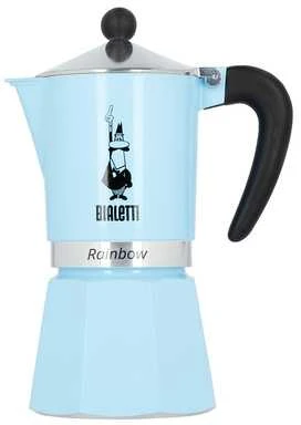 Moka puodas Bialetti Moka Rainbow 6 puodeliai mėlynas