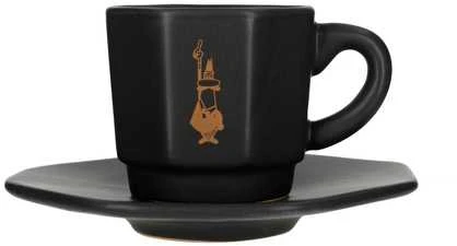 Kavos Puodelių Rinkinys - Bialetti Perfetto Moka Porcelianas 4x 75 ml Juodi