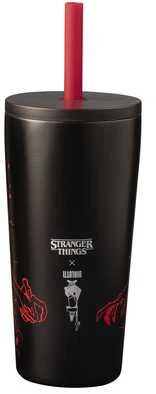 Bialetti Stranger Things puodelis su rožiniu šiaudeliu