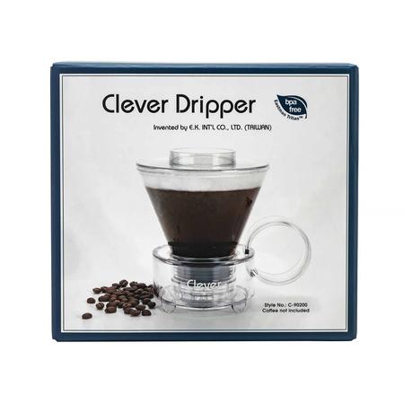 Clever Dripper - Stiklas 500ml Permatomas rudas
