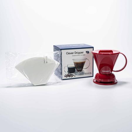Clever Dripper - L 500ml Raudona + 100 Filters