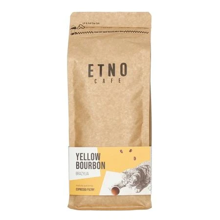 Etno Cafe Brazil Geltona Bourbon kavos pupelės 1kg