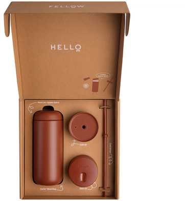„Fellow“ – „Carter Move“ puodelis 3 viename – izoliuotas puodelis + 3 dangčiai „Sienna“, 473 ml