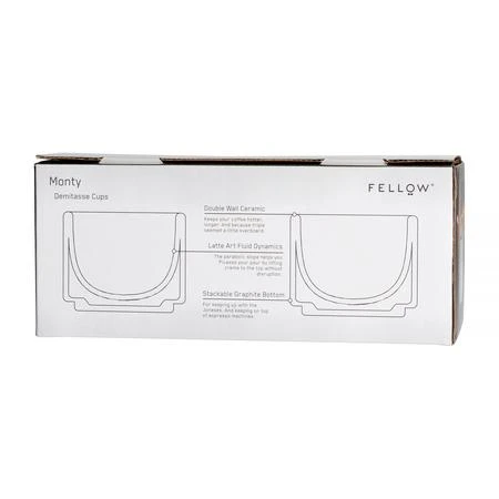Fellow Monty Espresso Cup - Juodas - 90 ml (3oz) - 2 rinkinys