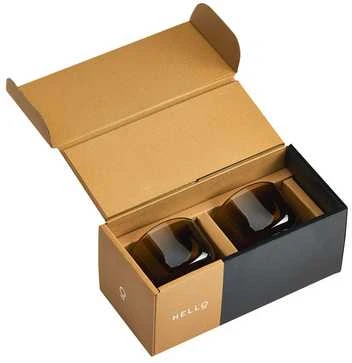 Fellow - dviejų stiklinių rinkinys Pirch Cortado 120 ml - Gintaro spalvos