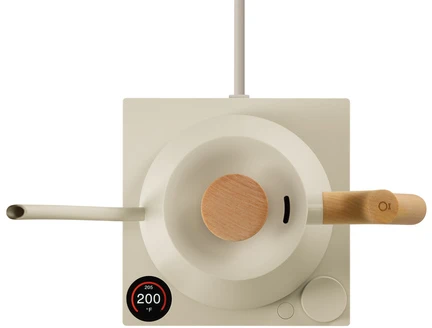 Elektrinis virdulys Fellow Stagg EKG PRO 900ml sezamowy beż su drewnianą rączką