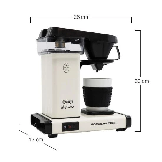 Filtrinis kavos aparatas Moccamaster Cup-One, matinės baltos spalvos (69218)