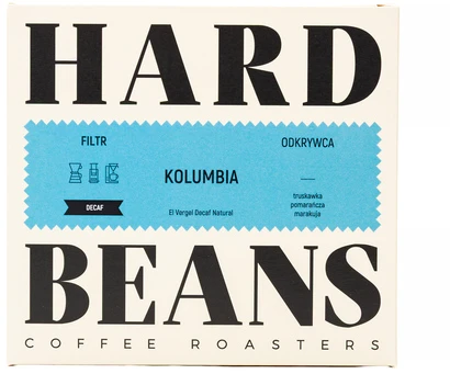 Kavos pupelės Hard Beans Kolumbijos El Vergel be kofeino natūralus filtras 250 g - be kofeino