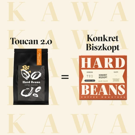 Kavos pupelės Hard Beans Coffee Konkret Espresso Biscuit kavos pupelės 250g