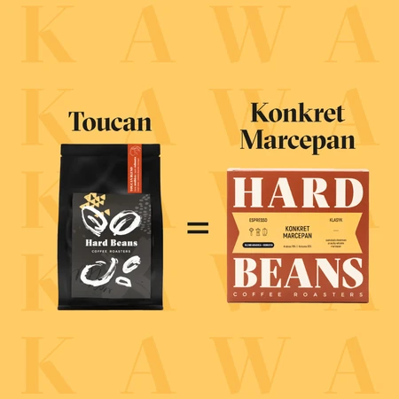 Kavos pupelės Hard Beans Coffee Konkret Marzipan Espresso 1kg