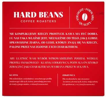Hard Beans Coffee Kietos kavos pupelės Kawa Polska Parzucha 250g pupelių