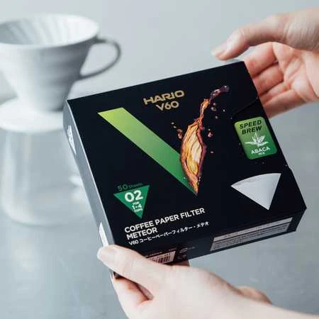 Hario Meteor V60-02 popieriniai filtrai, 50 vnt.