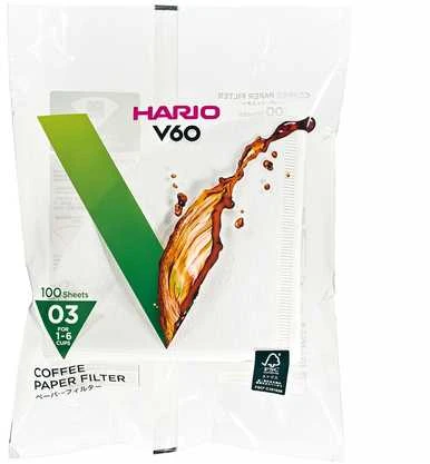 Kiti Popierinis filtras Hario VCF-01-100M, baltas, dydis 03-100 vnt