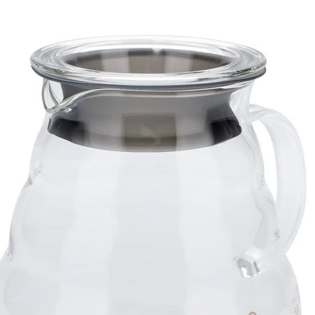 Hario Range Server V60-03 stiklinis kavinukas su dangteliu