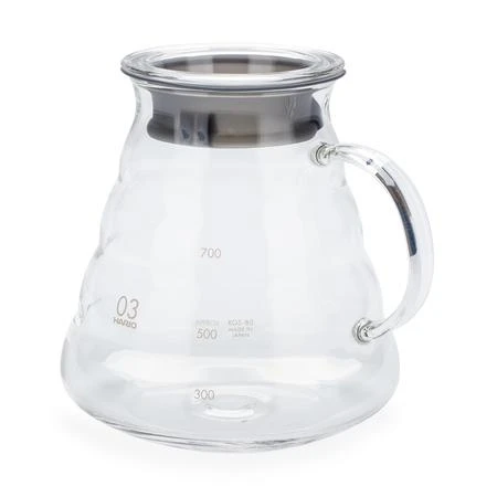 Hario V60-03 stiklinis kavinukas su žymėjimais