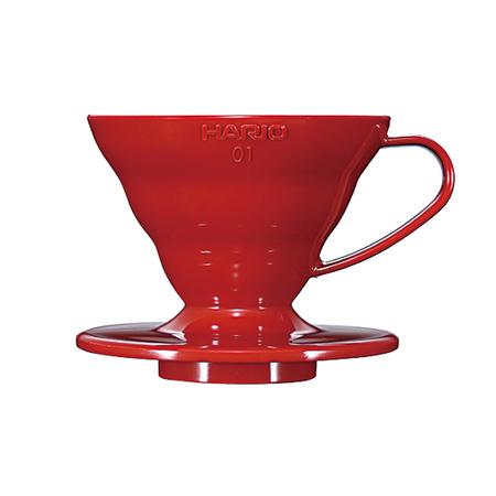 Hario V60-01 keramikinis kavos lašintuvas raudonas