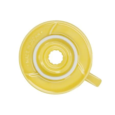 Hario V60-02 keraminis kavos lašintuvas geltonas