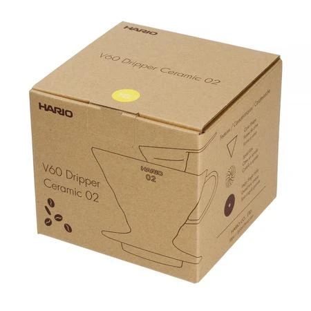 Hario V60-02 keraminis kavos lašintuvas geltonas
