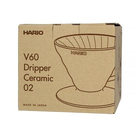Hario V60-02 lašintuvo rudo kartono pakuotė