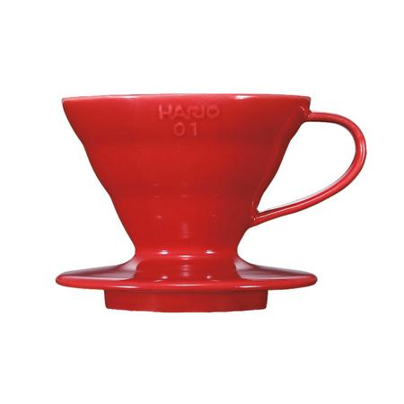 Hario V60-02 keramikinis kavos lašintuvas raudonas