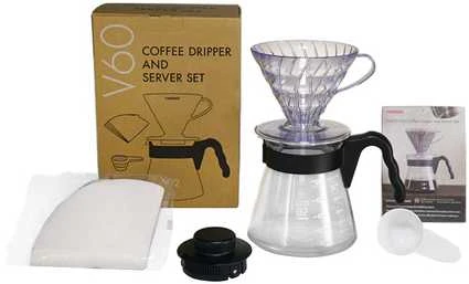 HARIO V60 Craft Coffee lašintuvų rinkinys +serveriai+filtrai