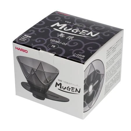 Hario - V60 Plastic One Pour Dripper MUGEN - Juodas