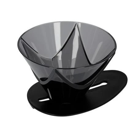 Hario - V60 Plastic One Pour Dripper MUGEN - Juodas