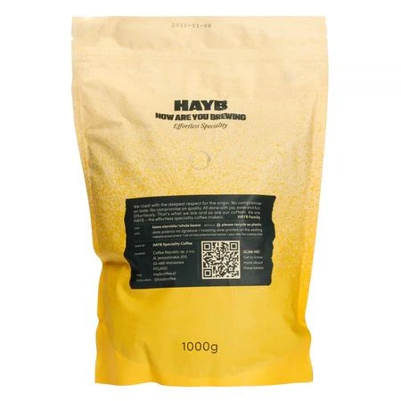 HAYB - Geltona espreso kavos mišinys, natūralus, plautas, 1kg