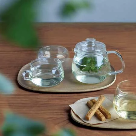 KINTO - UNITEA arbatinukas su stikliniu arbatos sieteliu 450ml