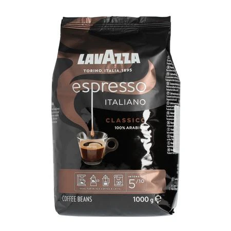 Lavazza Caffe Espresso Coffee Beans, 100% Arabica, 1000 g