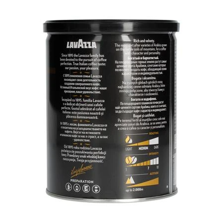 Malta kava LAVAZZA Qualita Oro Mountain grown, 250 g, metalinėje dėžutėje