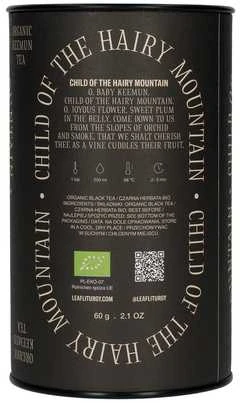 Juoda arbatos dėžutė su instrukcijomis ir QR kodu