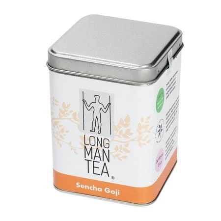 Long Man Sencha Goji arbata metalinėje pakuotėje