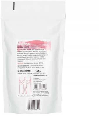 Long Man Sencha arbata 100g – galinė pakuotės pusė