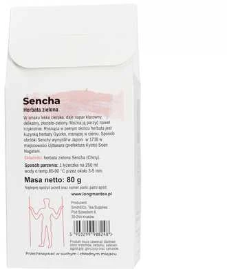 Long Man Sencha arbatos pakuotė - galinė pusė