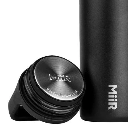 MiiR MiiR - Plačiasnukis buteliukas Juoda - Thermal Buteliukas 470 ml